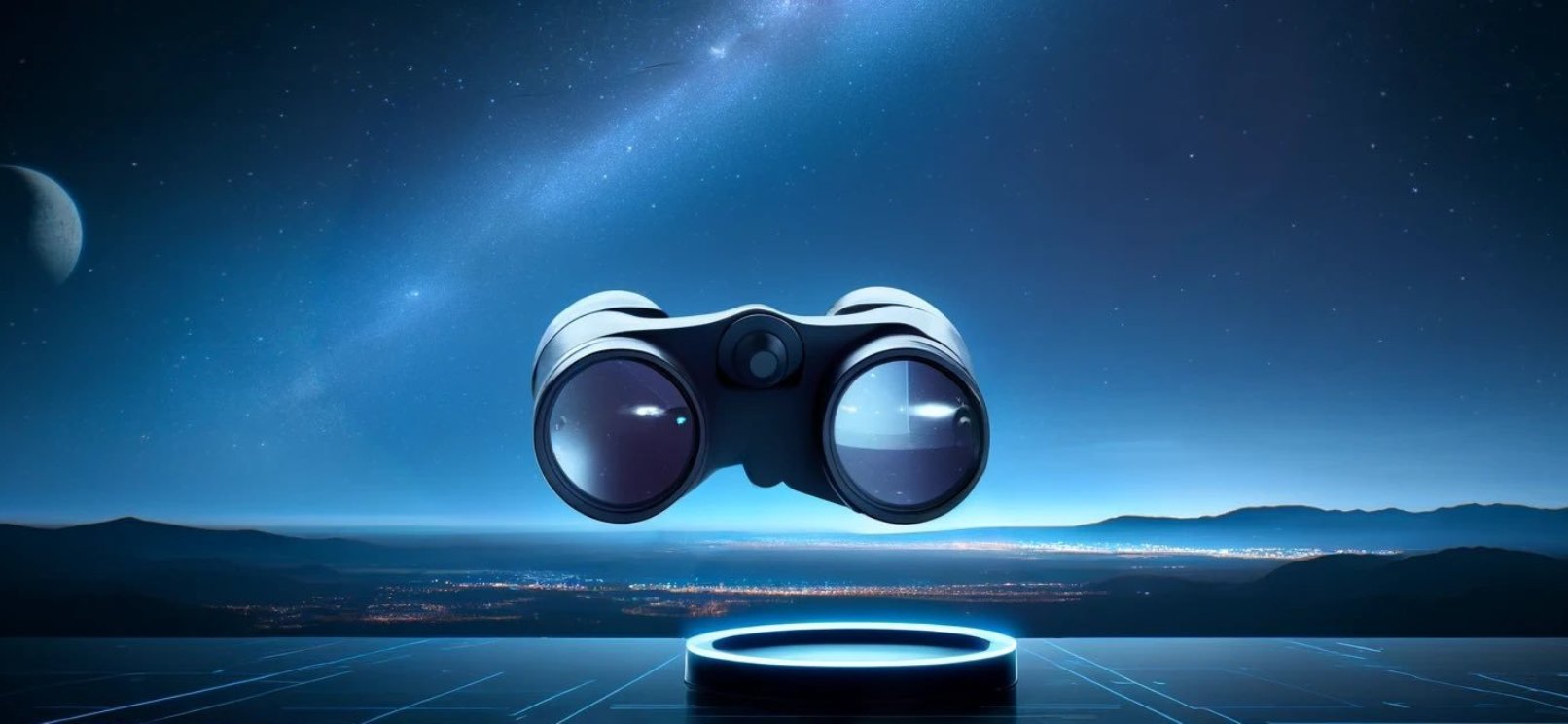 La Terre et le Ciel en réalité augmentée avec le tout nouveau produit d'Unistellar « Envision » : des jumelles intelligentes. © 2024 Unistellar, tous droits réservés